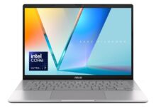 ampilan elegan ASUS Vivobook S14 (S3407) yang hadir sebagai salah satu pilihan laptop bertenaga untuk menunjang produktivitas.