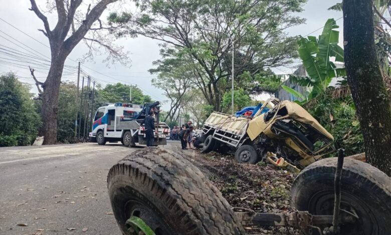 Tabrakan Dua Truk di Cugenang Cianjur, Sopir Tewas Satu Penumpang Luka