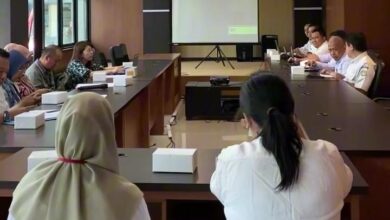 Suasana pertemuan koordinasi dan verifikasi administrasi dalam rangka Penilaian Kesesuaian Layanan Kesehatan Calon Pekerja Migran Indonesia (CPMI) di RSUD Cimacan, Cianjur, Rabu (29/4/2026).